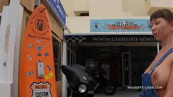 Free boobs. Topless in public