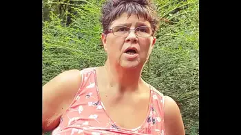 Granny T SQUIRTING IN the public park