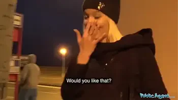 Public Agent Hot blonde fucks him for his cash offer