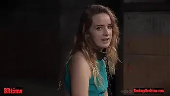 Gagged drooling brunette is dominated