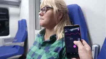 REMOTE CONTROL MY ORGASM IN THE TRAIN
