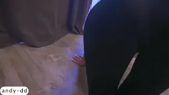 Man Masturbate Pussy Fitness Blonde to Orgasm in the Training