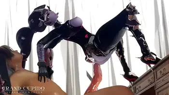 Widowmaker riding cock like a spider Deep anal
