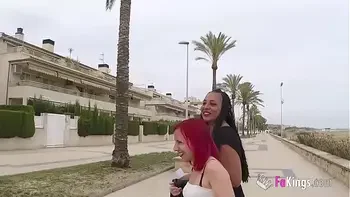 So redhead Tania and black Davinia wanted a threesome? LET'S GIVE IT TO 'EM