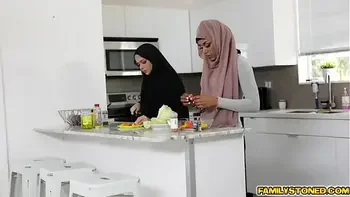 White stepbro fucks ebony stepsister