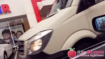 NAUGHTY German Gothic slut Sidney Dark throating some cock before she gets her PUSSY POUNDED in the car! (GERMAN) Dates66.com