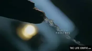 Puffy nippled milf fucking herself hard in a run down shack