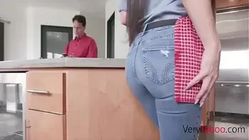 StepSon Slides His Bacon Inside While Husband Eats