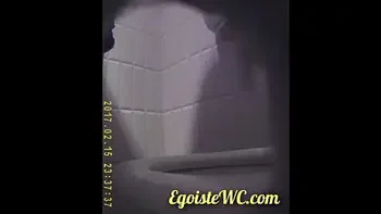 The camera in the women's toilet filmed the beautiful vaginas of girls close-up