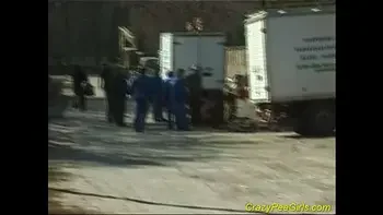 Busty fatty pissing outdoor