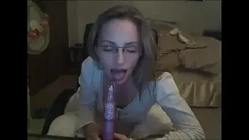 Young 18 Years Old Amateur Teen Tabetha Sucks On A Dildo Webcam Blowjob