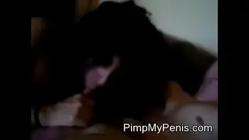 horny bitch giving a wild blow job