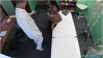 Lola Marie - British Ebony Milf With Natural Boobs Lets Doctor Finger And Fuck Her