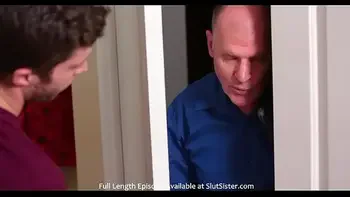 Stepbrother and stepsister watching porn