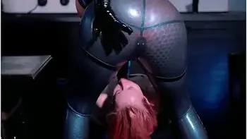 Strap-on Suck And Facesitting In Latex Catsuit Femdom Video