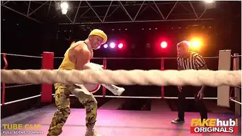 Ella Hughes And Marc Rose - Teen 18+ Machine Vs Bulldozer In Wild And Crazy Wrestling