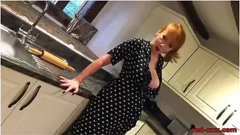 Fucks The Rolling Pin In The Kitchen With Red Xxx