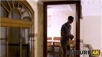 Mature Woman Sucks And Rides Stepsons Dick With Her Hairy Pussy