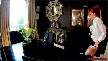 Naughty Mature Red Puts On A Show For Her Accountant With Red Xxx
