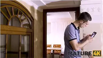 Man Takes Masturbating Stepmom Thrusting Cock Into Her