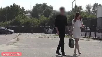 Jeny Smith tied up naked in the forest