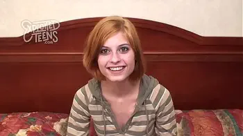 petite 18 yr old redhead sucks a thick cock