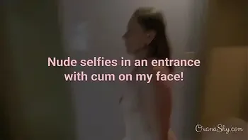 Public dare. Totally nude selfies with cum on my face