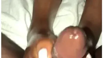 Her Soles Feel Too Soft Oily Ebony Footjob