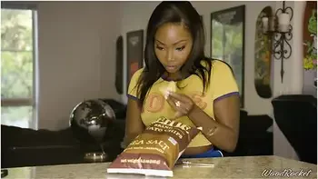 Porn Stars Eating: Osa Lovely Loves Kettle Chips