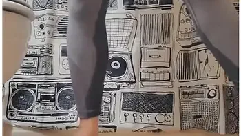 Horny And Desperately Wetting Gray Spandex