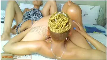 African Lesbians - Amateur Ebony Hot BFF's Revenge Threesome