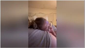 Well Guess Who Snuck Down The Stairs On My Air Mattress To Suck My Cock !!! Hey Stepsis Is That You?