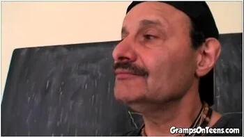 Sucks Old Man Off In Dirty Trio