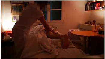 Professional Masseur Makes A Stranger Woman Cum 3 Times And Cums On Her Belly