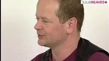 German Blonde Hottie Sucks Giant Dildo Then Rides It Hard On Bed