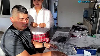 Cheeky Schoolgirl MaRaSexx Fucks Hard in Amateur POV Squirting Latina MILF Sex