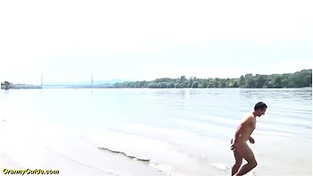 Mature Loves Stepson On Public Beach