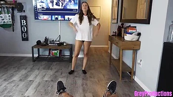 Step Mom xNatashaGrey Gives Step Son Blowjob & Doggy Style on Step-father's Day - MILF Creampie & Cuckold