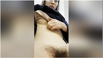 Nasty Office Worker Woman Masturbates Secretly In The Toilet During Work