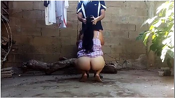 Kissing And Blowjob With My Old Lady In The Backyard, Without Fear Of The Neighbors Seeing Us