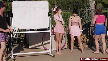 Wild Game Show Challenge with Evie Christian, Talulah Mae, Daisy Fox - Big Tits, Brunette, Teen Threesome Pressure