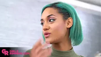 GIRLSRIMMING - Hot ebony secretary Capri Lmonde gives sloppy rimjob to boss (Mugur) (Mugur Porn)