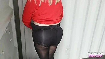 Amateur BBW Wife Locked in Shipping Container - Homemade Cheating MILF with Big Natural Tits