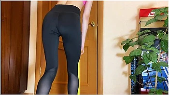 Sports Bra - Sexy Girl Working Out At Home