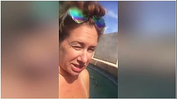 Underwater Anal Bubble Wand Toy Play With Pool Jet Hitting My Hairy Pussy, Eye Rolling Orgasms