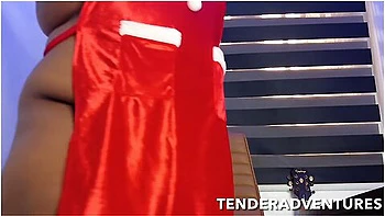 Merry Wet Christmas!! Spanking Hot Doggy With My Big Ass Stepmom. Xmas Cumshot