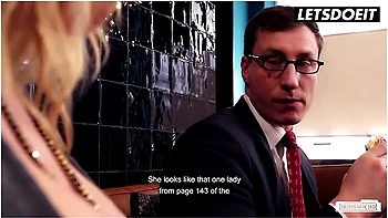 Bimbo Slut Fitness Angel Seduced, Fingered And Banged By Her Nerd Coworker