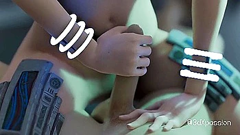 Nexus-3 Kryon Backdoor. Best Sex With Female Android In Sci-fi Corridor With Car Toon