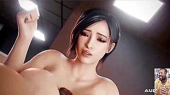 Ashlee Graham And Ada Wong In Ada Helps Hard Cock Futa Sheva To Try To Bust A Hard Nut, Futa Cock Ashley Lactates And Sprays Cum