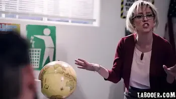 50 years old teacher Dee William put herself at odds with four of her students during a class and ends up being gangbanged by her students!